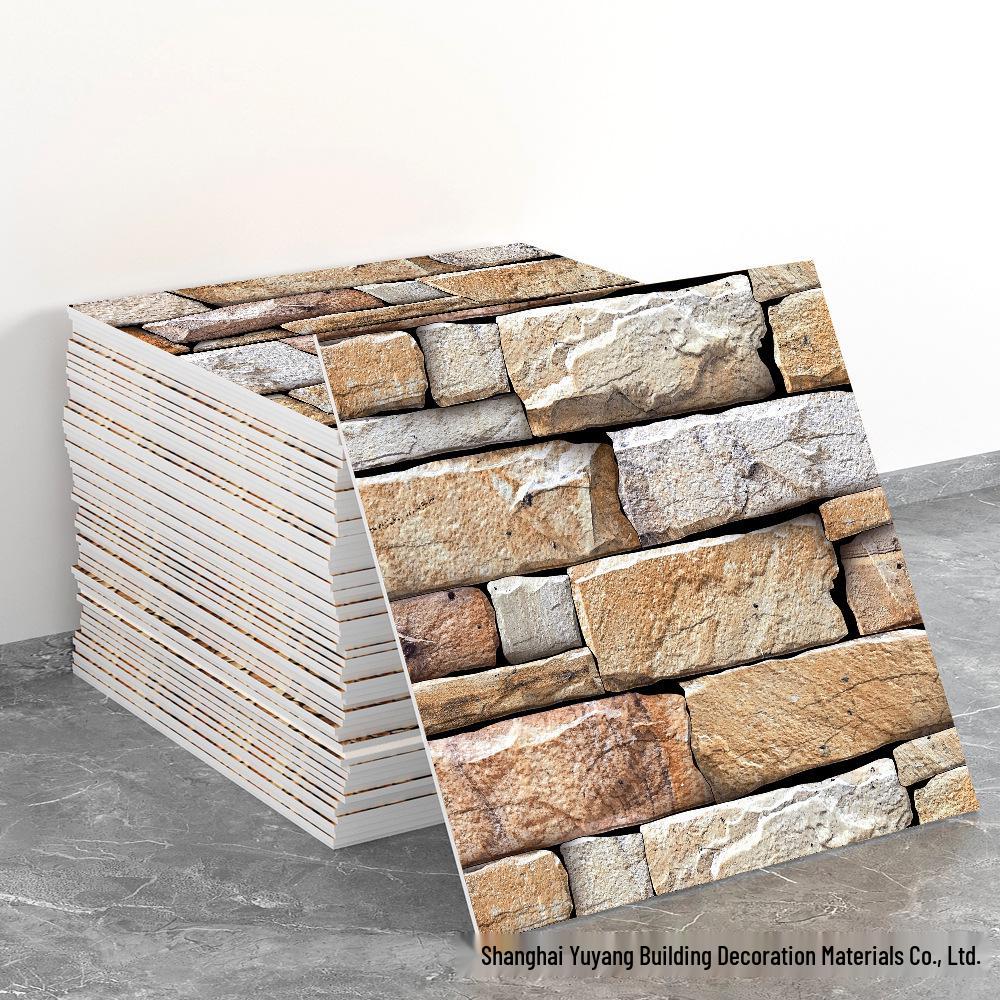 Waterproof Marble-Style Self-Adhesive Tile Sticker, 30x30cm, for Moisture-Proof Wall Renovation and Decoration.