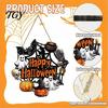 Fall Front Porch Signs Halloween Wooden Wreath Door Hanger Sign, Pumpkin Ghost Black Cat Witch Weatherproof Wall Decorations Bat Patterns, Hanging