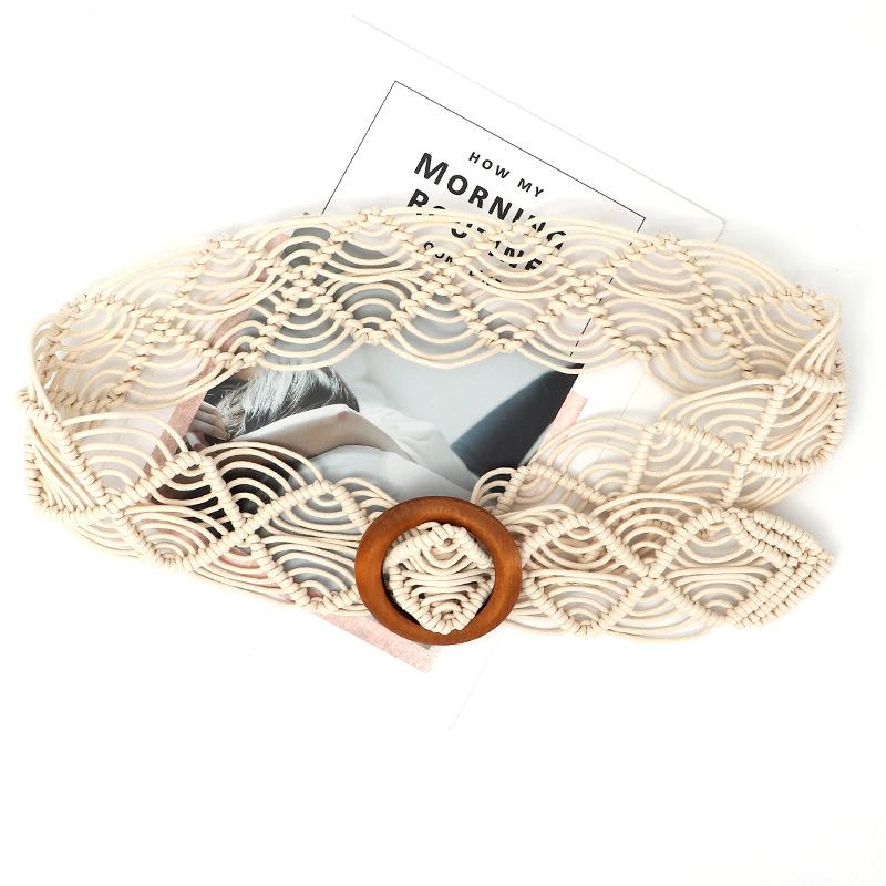Bohemian Woven Hemp Rope Belt for Women Summer Casual Decorative Thin Waist Belt Multiple Color Options