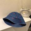 Loving Heart Retro Pattern Fisherman Hat Unisex Denim For Activities Outdoor