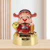 God of Wealth Figurine Solar Powered Automatic Nodding   Cai Shen Statue Decor for Home Car  