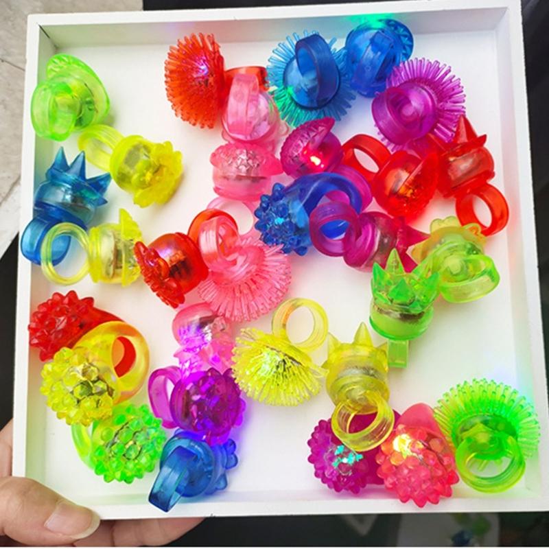 Glow Ring LED Glow In The Dark Party Stand Out At Halloween Birthdays and Concerts Household Decoration
