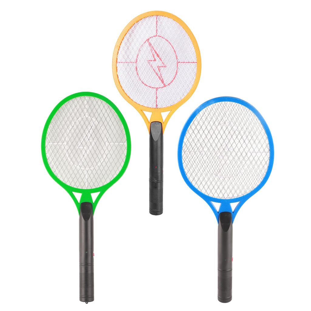 Electric Fly Swatter Racket Professional Triple Layer Large Mesh  Mosquito Bat for Home Campin