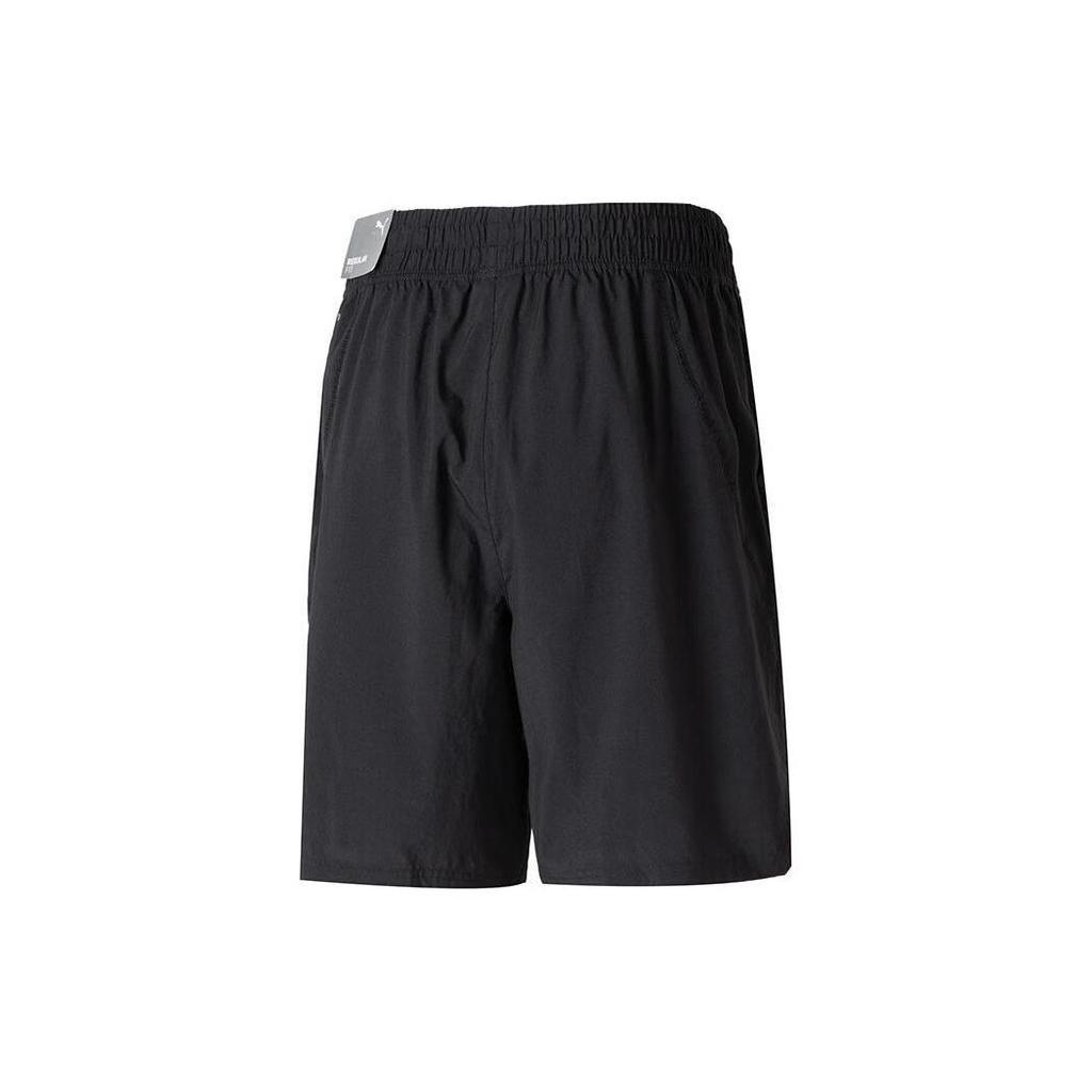 Puma Solid Color Fitness Training Running Casual Quick-Dry Breathable Woven Shorts Men Bottoms Black 521531-01