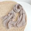 Thin Cotton And Linen Striped Scarf Literary And Versatile Soft Neck Protection Silk Scarf Women'S Travel Shawl