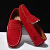 Fashion Suede Leather Mens Handmade Loafers Male Casual Driving Flats Slip-on Shoes Handmade Comfy Moccasins Leisure Walk Business Shoes