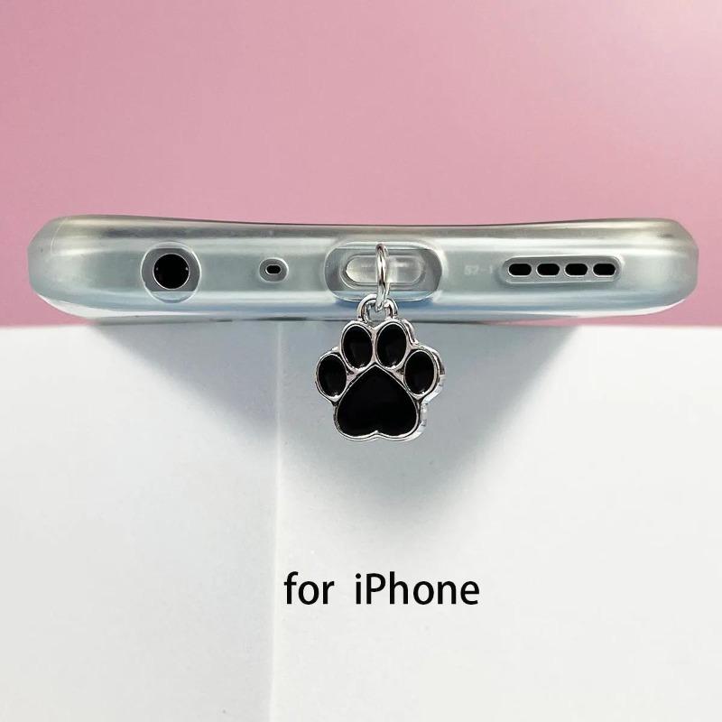 1 Piece Kawaii Cartoon Cat Paw Dust Plug for Phone Fashion Women Girl Kitten Paw Dust Plug Charm Cute Phone Accessories