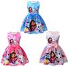 Cartoon Print Bowknot Dress for Girls - Style 9238