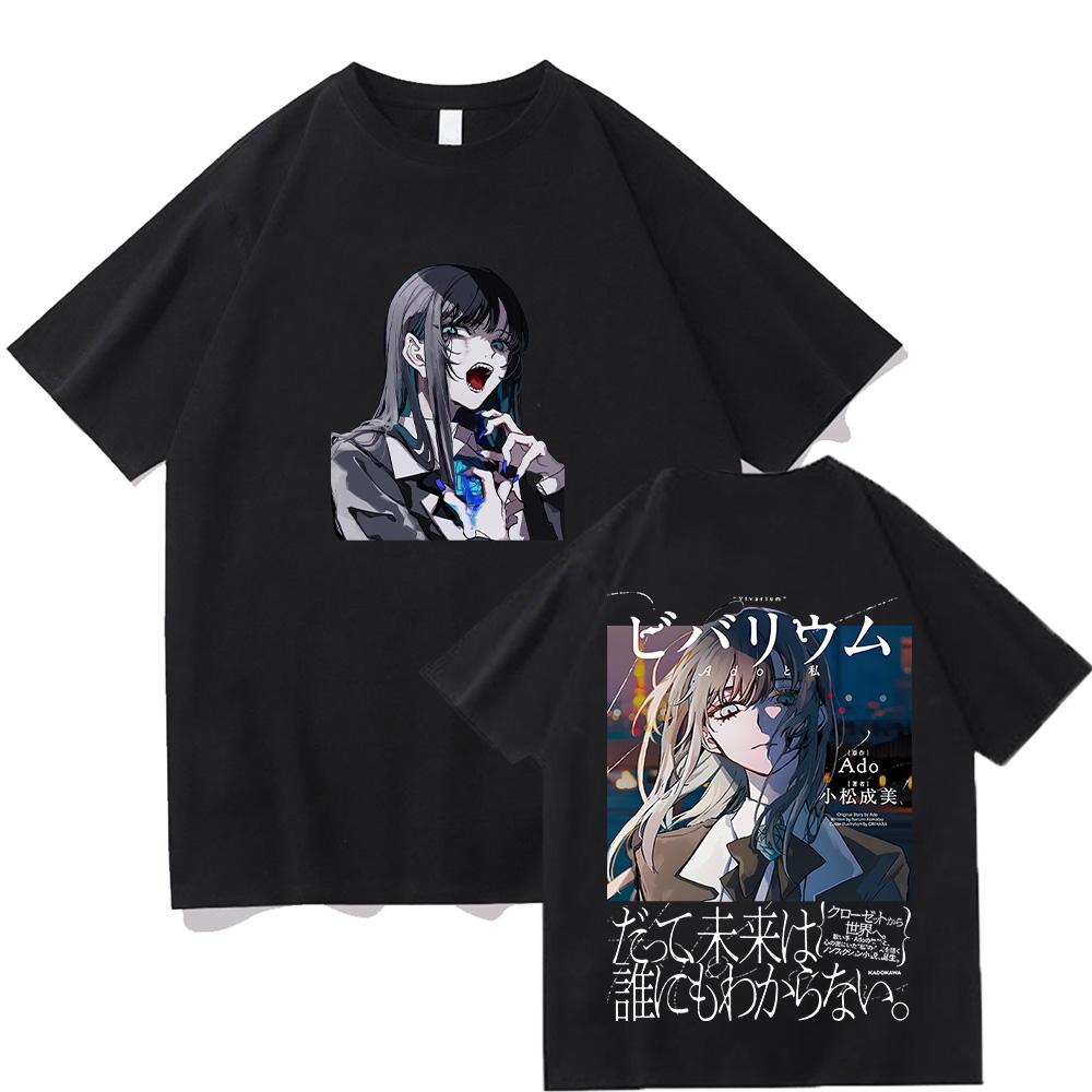 

Футболка Ado Vivarium Хлопок Короткий рукав Модная Одежда с принтом Женская и Мужская Летняя Удобная Футболка XS чёрный