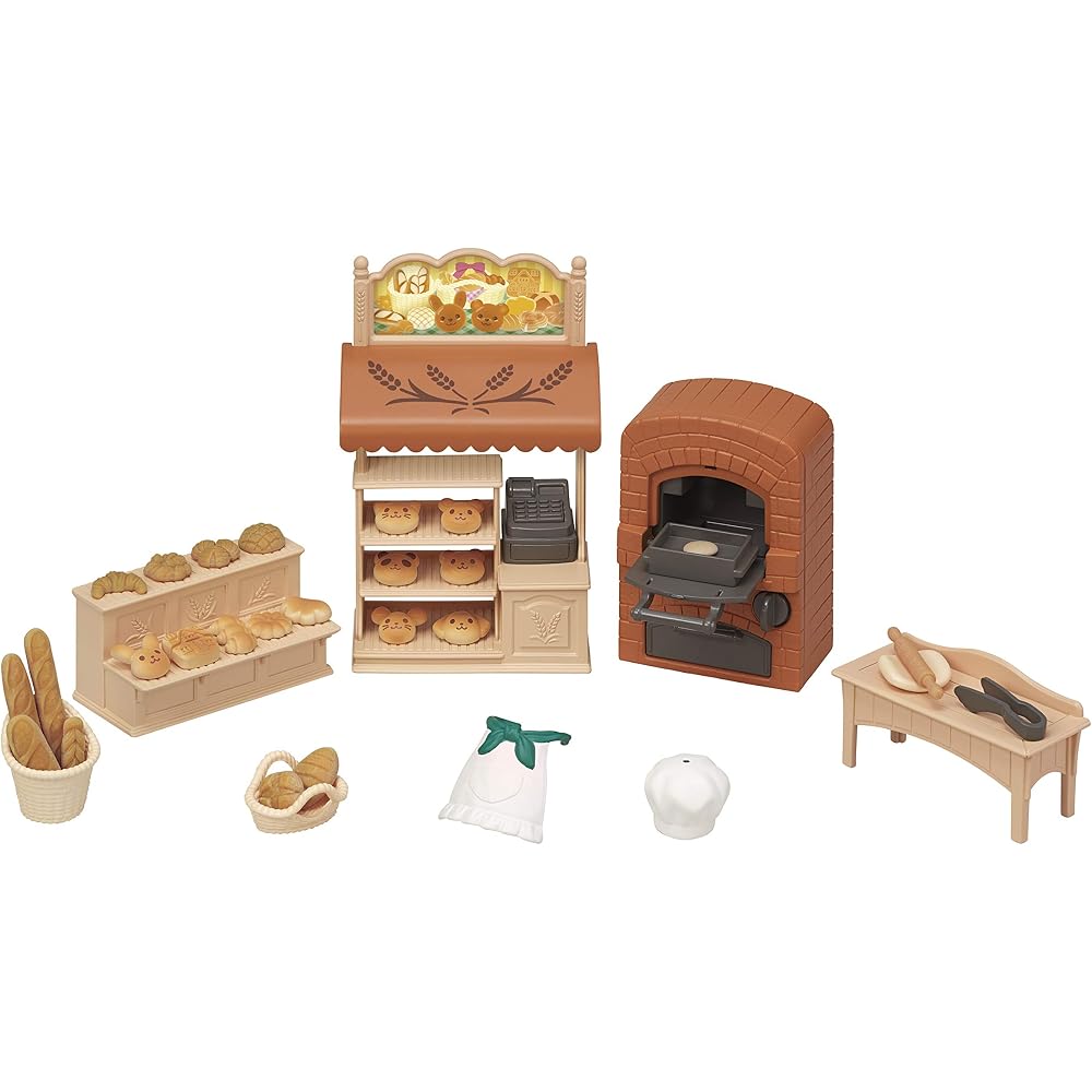 Sylvanian Families Store Furniture Set [Brown Oven! [First Bakery Set] Mi-88 ST Mark Certified To...