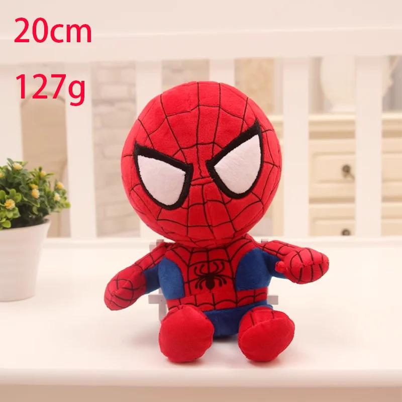 20-25cm Man Spidermaned Plush Toys Movie Dolls Marvel Avengers Soft Stuffed Hero Captain America Iron Christmas Gifts for Kids