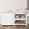 3098089 vidaXL Buffets 2 Pcs White 70x41x75 Cm Chipboard