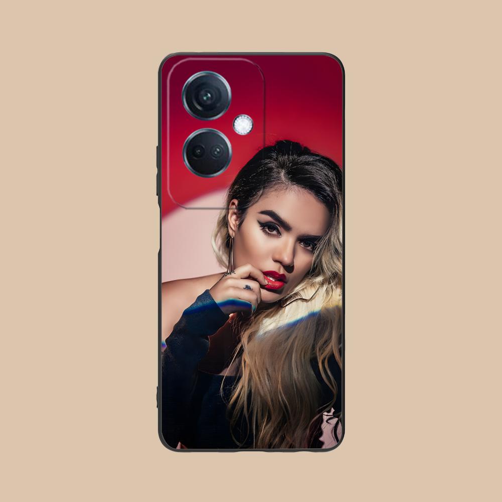 

Karol G Latino Mobile Cell Phone Case for OPPO Reno 14 13 12 11 10 9 8 7 6 5 F T Pro 5G Colorful Printing Cover Cellphones Cover OPPO Reno5 5G