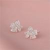 925 sterling silver hollow bow stud earrings 2025 new earrings earrings tide