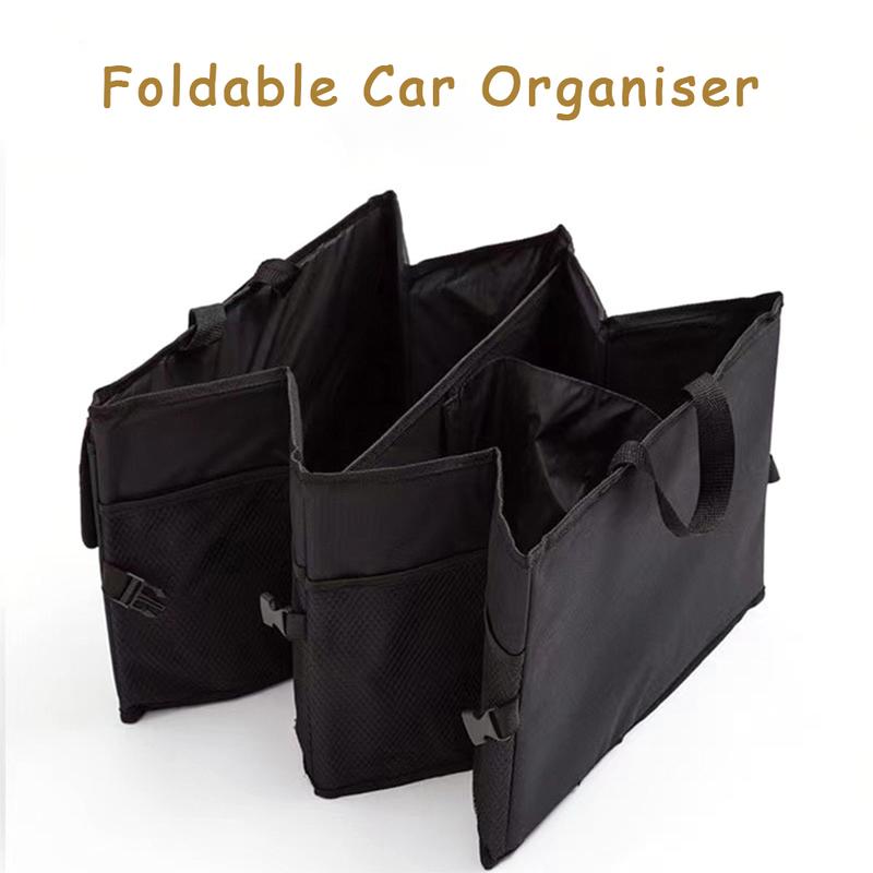 Car Trunk Organizer Storage, Reinforced Handles Multi-Compartment Foldable and Waterproof 600D Oxford Polyester For Car SUV