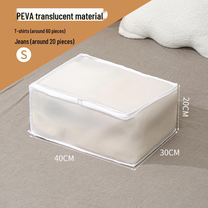 

Cotton Quilt Storage Bag: Semi-transparent, Dust & Moistureproof PEVA Pack for Clothes & Quilts