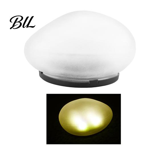 Weatherproof Solar Garden Light Stone Light, Waterproof LED Rock Outdoor Lamp, Cobblestone Path Marker Lights Look Lawn Decorative for Pathway A
