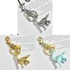 Dinosaur Bag Charm Keychain With Gold Plating For Cute Animal Bag Accessory