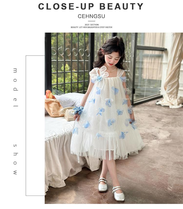 Girls' Summer Dress for Outer Wear 2026 New Mid Size Children's Stylish Sweet Dress Children's Fashion Princess Dress Trend