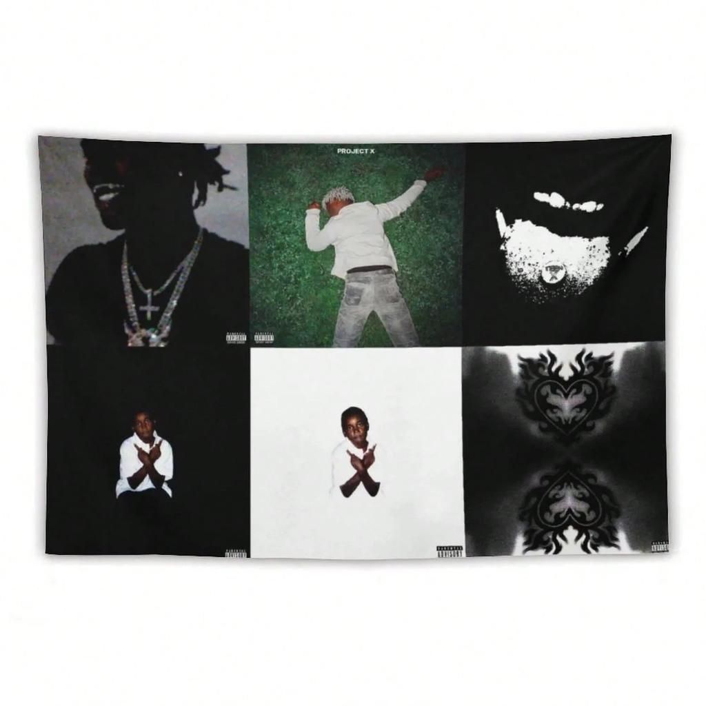 1pc Rap Music Album Cover Collage Tapestry Polyester 2D Print Wall Hanging for Bedroom Living Room Dorm Decor Music Lover Gift