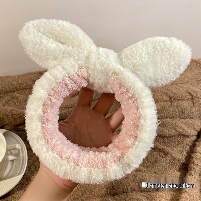 2024 Cute Cartoon Plush Headband for Women - Makeup, Hair Clip & Tie