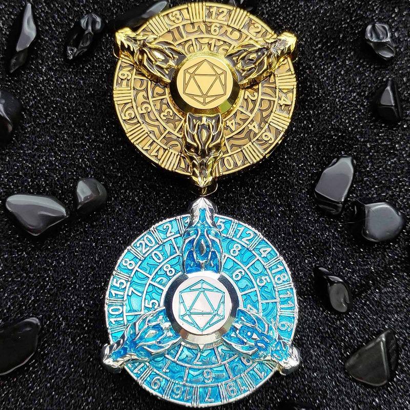 Metal EDC Fidget Spinner Dice Roller Antistresse Gyro Relieve Stress Relief Toy Handle Spinning Top Tip Cool Things Novelties