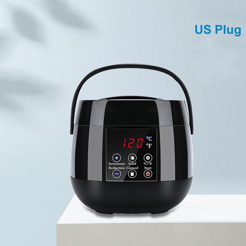 500ML Wax Heater Set For Body Hair Removal Unisex / Black And White Color Electric Display Screen Wax Heater / 200g Wax Beans