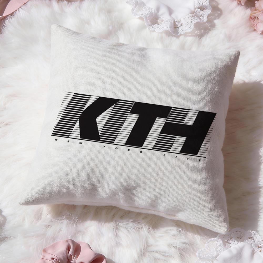 Classic Logo K-KITH Cushion Cover Premium Comfort Reversible Pillow Cove -Two In One Design for Any Room & Car Interior