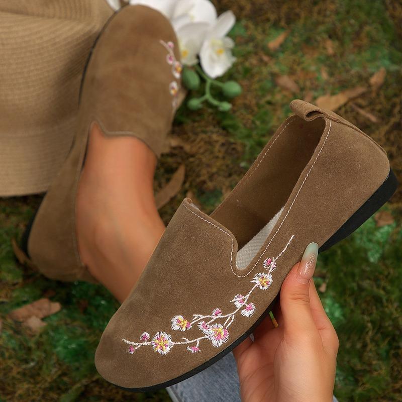 New Round-toed Flat, Low-top Single-shoe Women's Shallow Opening Lazy Shoes