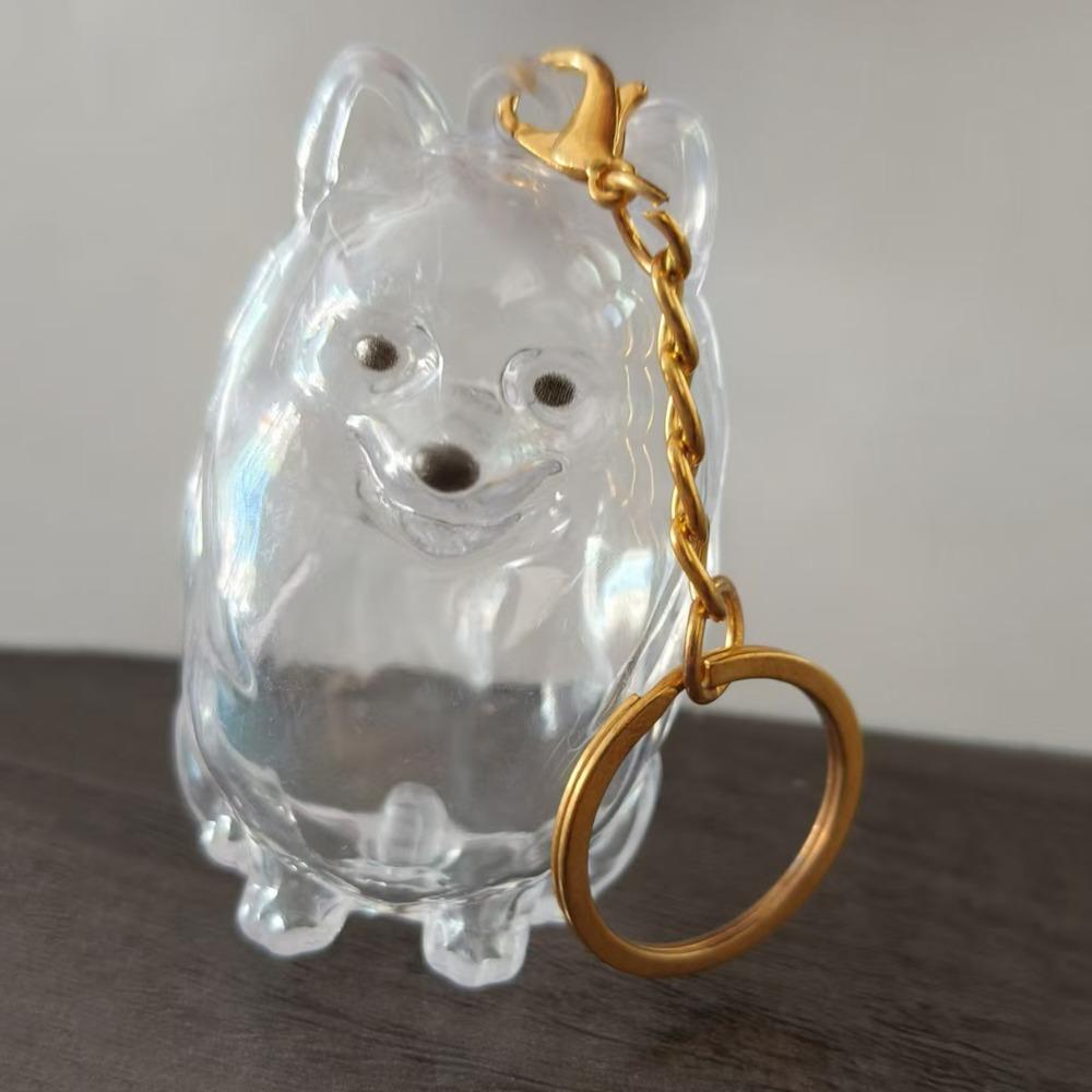 Hair Grooming Dog Hair Storage Box Dog Shape Puppy Pendants Pet Hair Keychain  Jewelry Gift