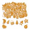 100 Pcs Christmas Gingerbread Cutouts Winter Paper Gingerbread Men Bulletin Board Decorations