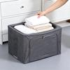 Extra Large Cationic Fabric Storage Box with Clear Window, Thickened, Foldable, Moisture-Proof Double Door Design