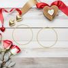 12Pcs Dream Catcher Rings Gold Metal Round Craft Hoops Openable Non-Welded Copper Connector DIY Floral Wreath Hoop Wedding Decor