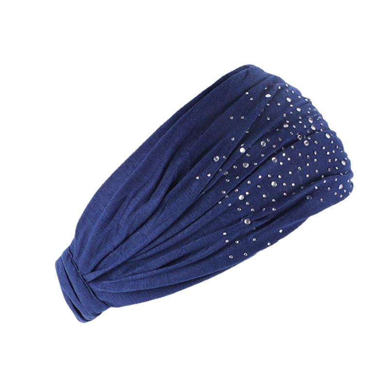 Fix Rhinestone Hair Bands Wide Elastic Hair Bands Wide Stretch Women Headbands Headpiece Headwrap Turban Headwear