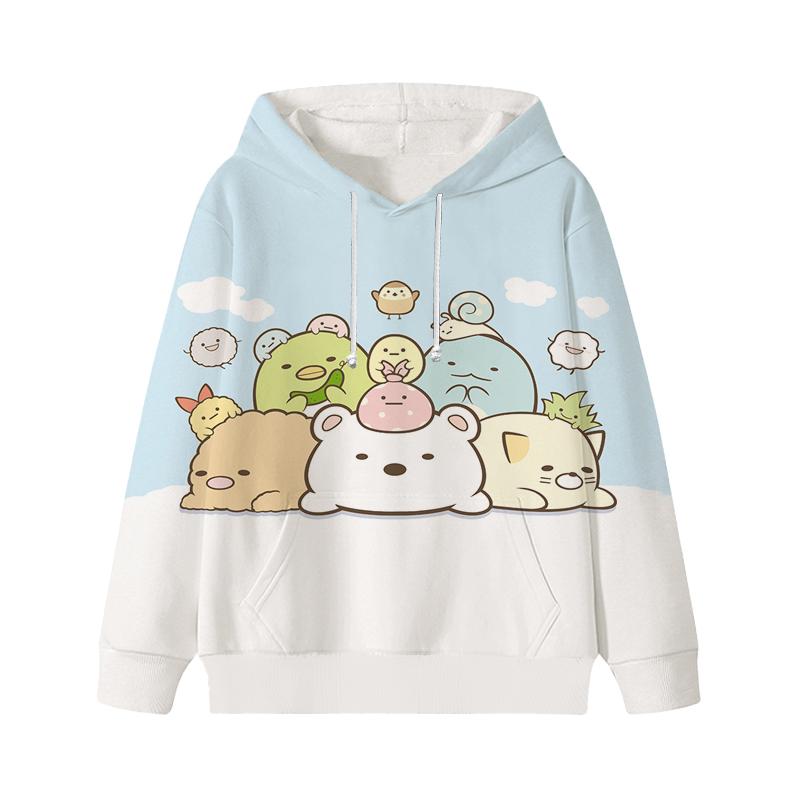 Hanorac Sumikko Gurashi Îmbrăcăminte Pulover pentru copii Toamnă Mânecă lungă Top unic pentru băieți și fete Pulover pentru bebeluș 120 violet