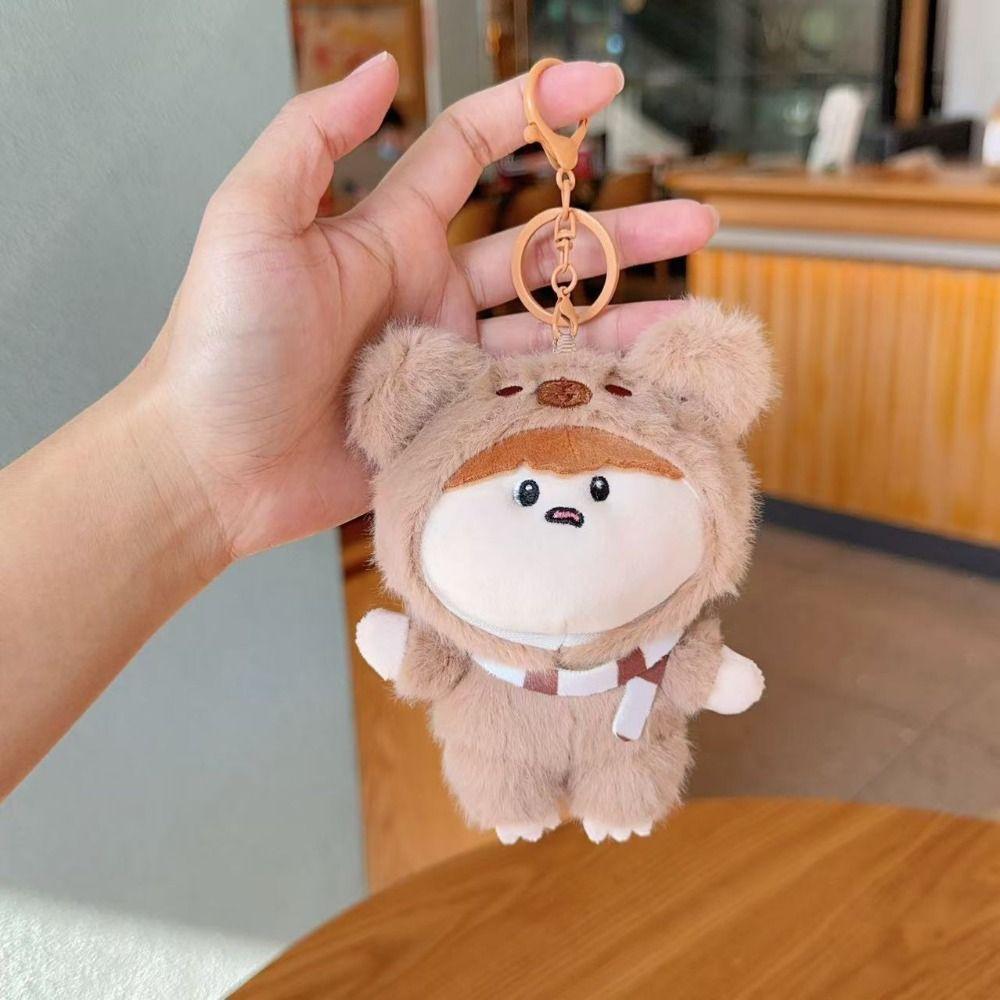 PP Cotton Bee Plush Coin Purse Soft Bear Plush Keychain Anime Doll Pendant Hanging Accessory