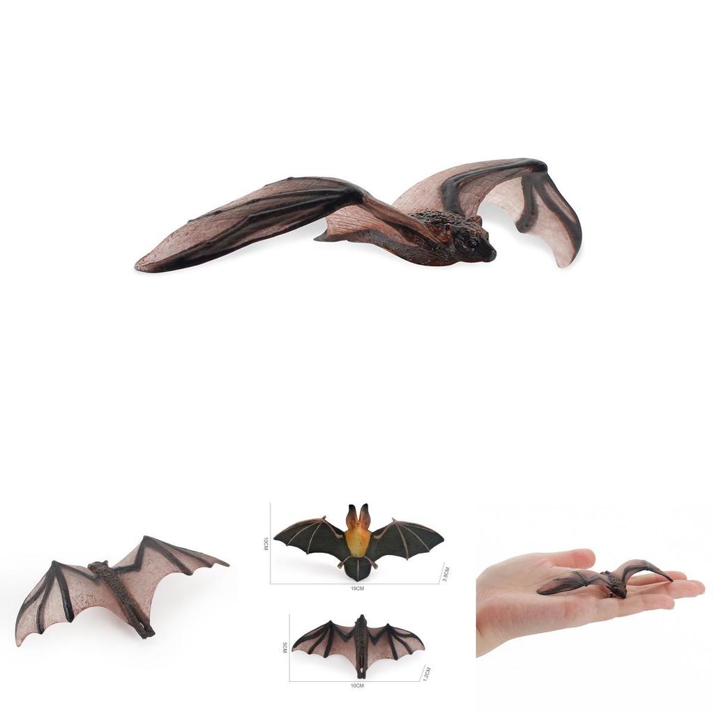 Halloween Bat Figure Pvc Plastic Static Model For Festive Scene Setting