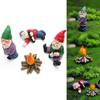 Set Of 4pcs Miniature Naughty Gnome Statues For Whimsical Garden Decor And Fun