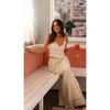 Women's Summer New Solid Colour Elegant Chiffon Halter Long Cake Skirt Hundred Folds Lace Long Skirt Suit