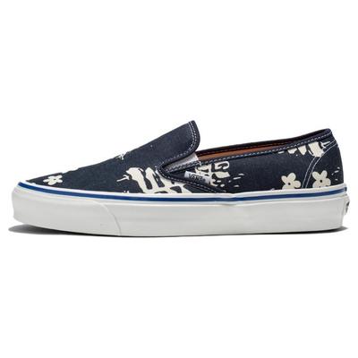 Slip-On Low Top Skate Shoes Unisex Sneakers Blue White VN0005UPNVY1