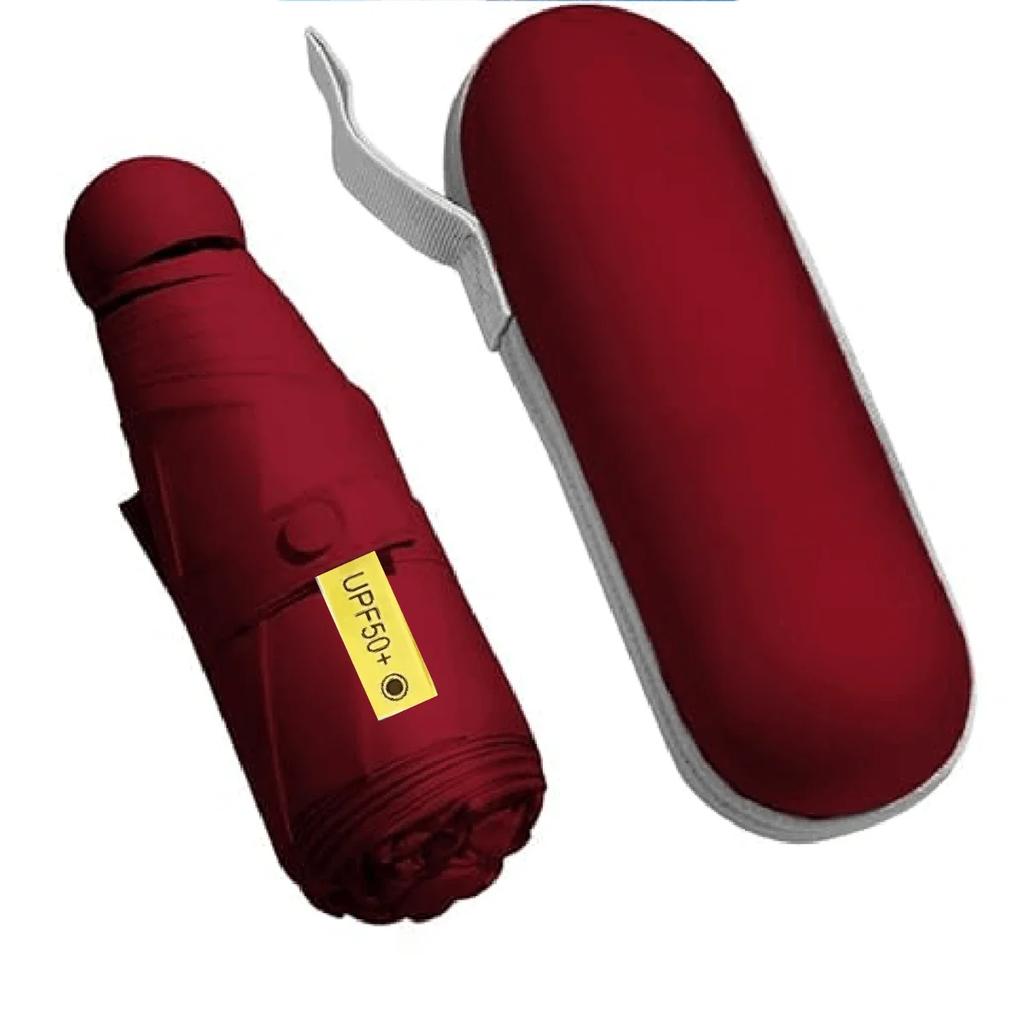 Ultralight And Compact Portable Capsule Umbrella Uv Protection Umbrella Mini Five-Fold Umbrella