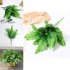 Realistic Fake Persian Grass Artificial Plant Large Leaves 7 Branches Green Home Decor