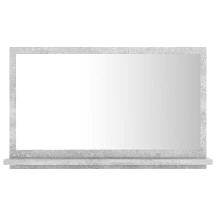 VidaXL Miroir de Salle de Bain Miroir de Maquillage Miroir Mural Décoration Miroir Décoratif Maison Intérieur Gris Béton 804566