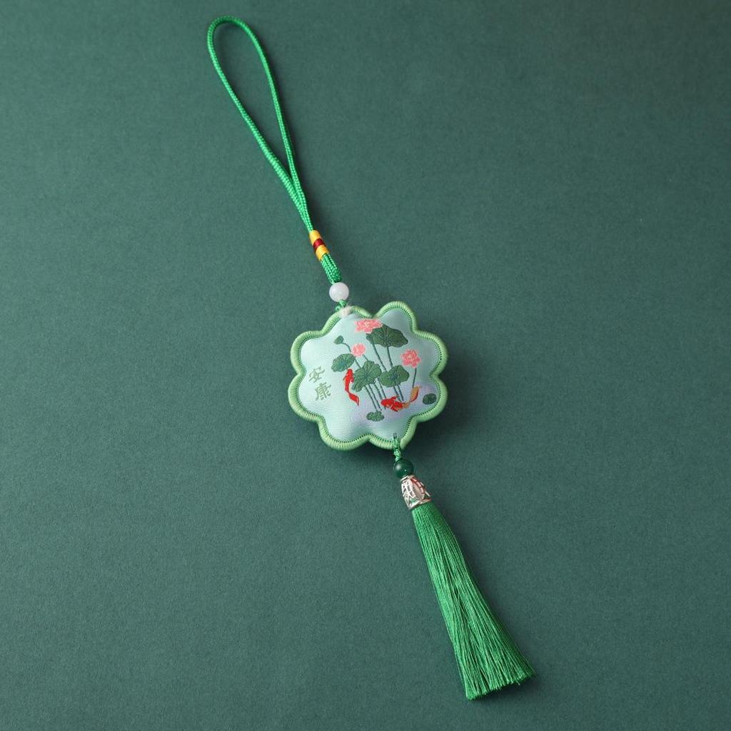 Dragon Boat Festival Auspicious Talisman Pendant with Tassels: Portable Car Hanging Ornament Souvenir