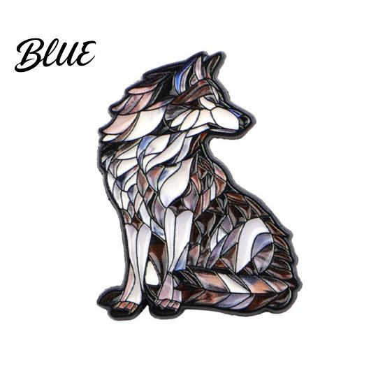 Nature Inspired Wildlife Pin Colorful Enamel Stained Glass Style Animal