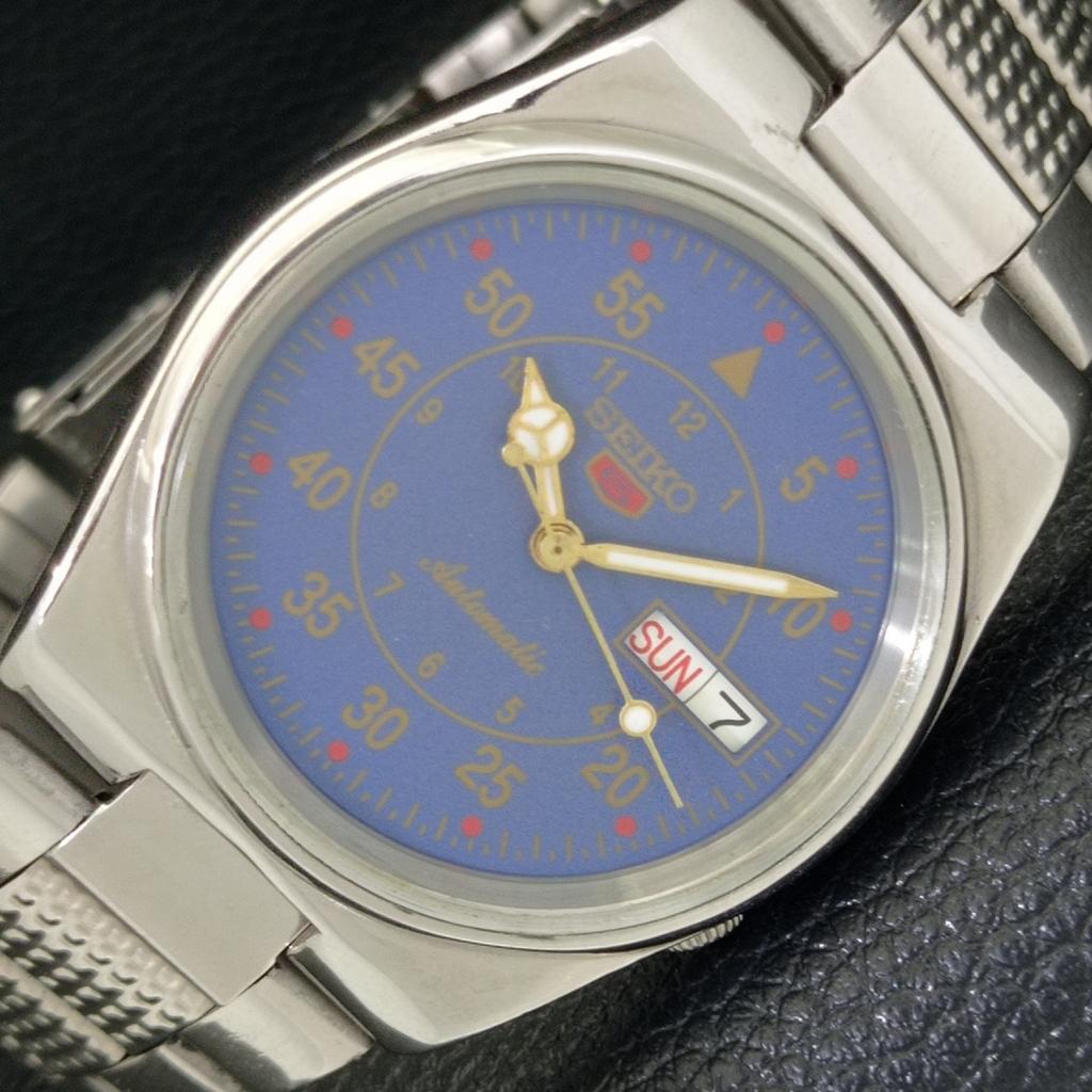 

Б/У оригинальные винтажные часы SEIKO 5 AUTOMATIC JAPAN MENS C СИНИМ ЦИФЕРБЛАТОМ a433887-2 R119-a433887