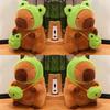 Capybara Toy Plush Cute Frog Dinosaur Hat Backpack Funny Sleep Doll Comfort