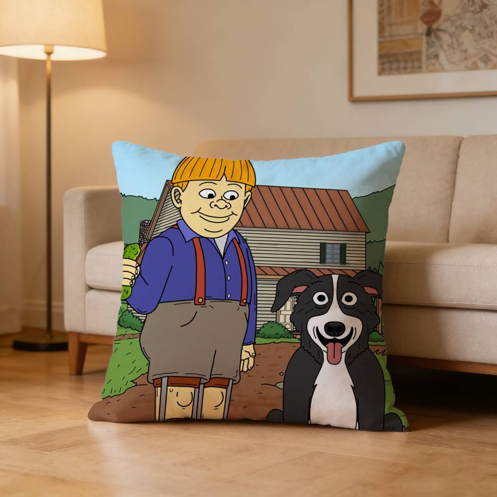 Cool Cartoon Mr PPickles Pillow Case for Sofa Living Room Home office Decor Protective Cover