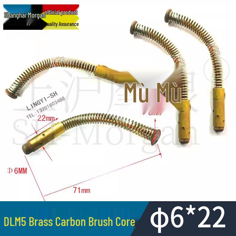 Cylindrical Clutch Carbon Brush Copper Round Screw Rod 6x38 8x30/40