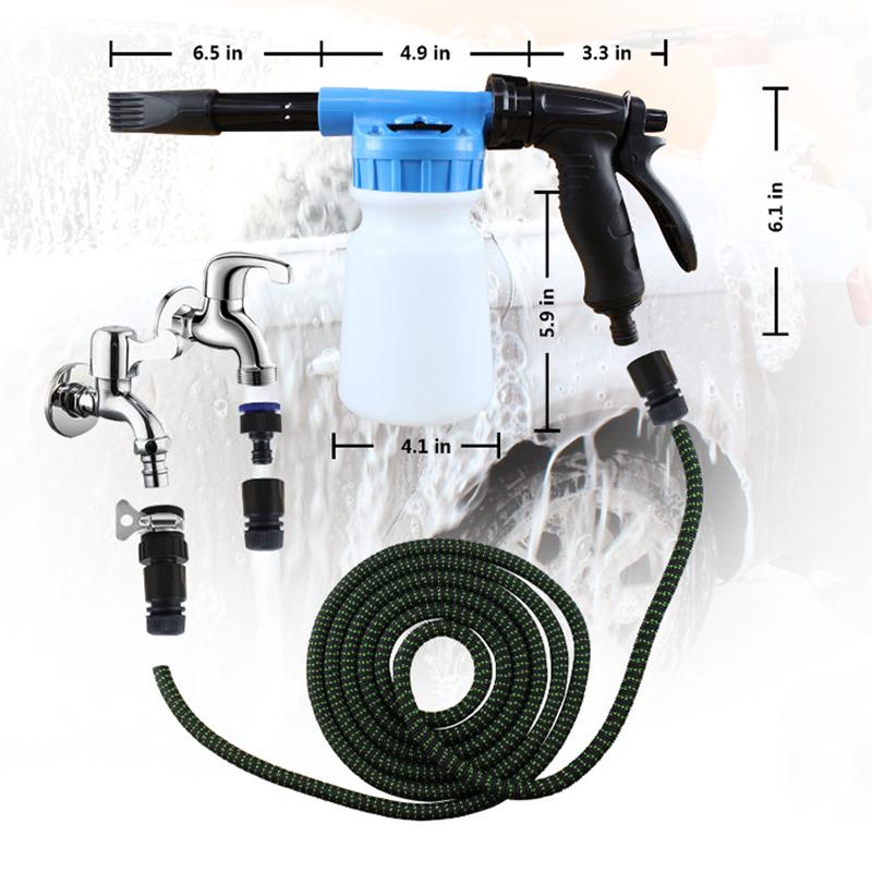 SEAMETAL Bilskum Vannpistol Sprayboks Håndluftpumpe Sprayflaske Med Slange Pluggkobling For Hage Rengjøring Sprøyte Kannevanning